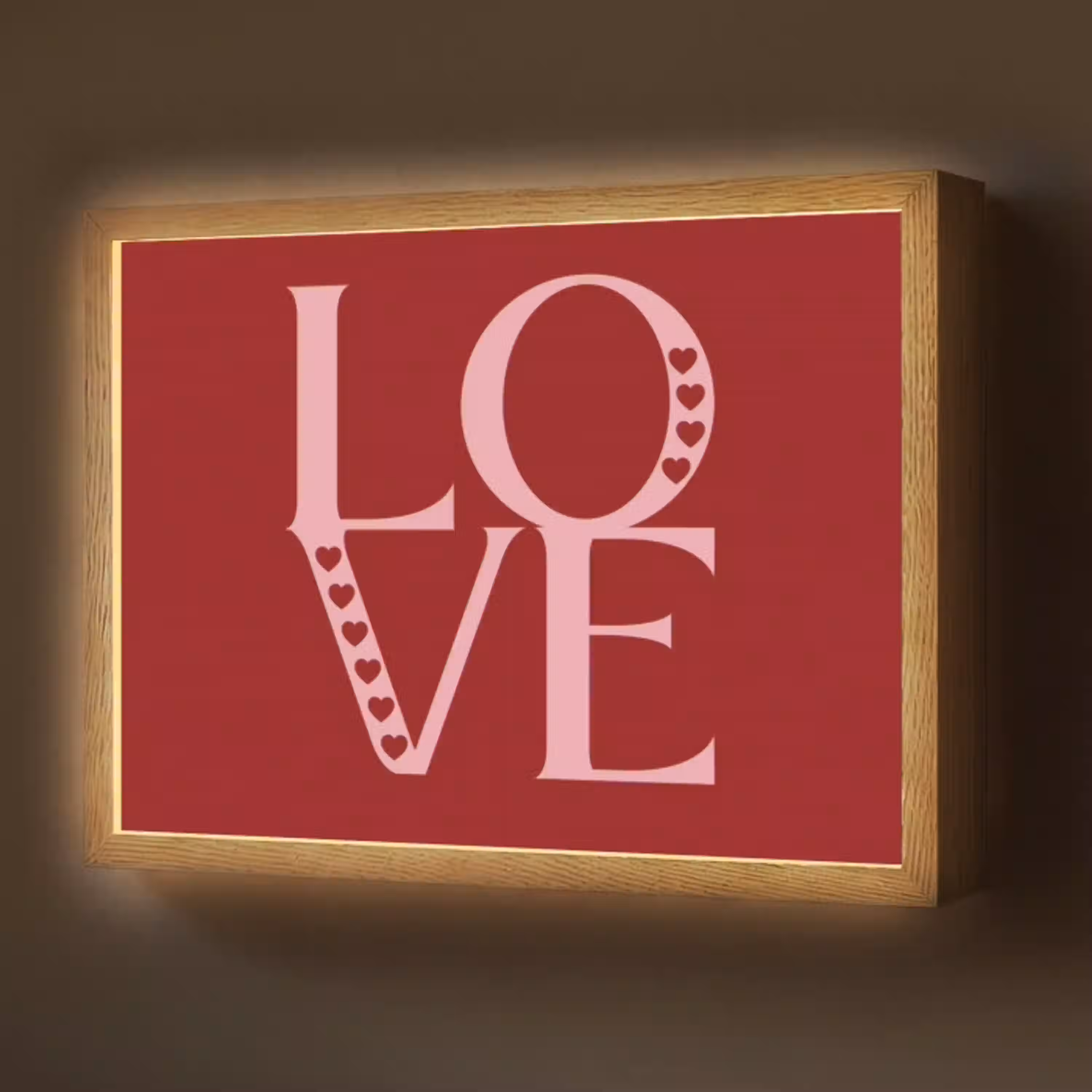 Love - Rood - Hatjes Light Box met batterij (Wandlamp) middel -z3d_website