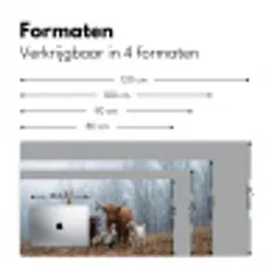 Boerderijdieren - Groep - Mist - Natuur - Rustiek Muismat XXL klein -sfeer5