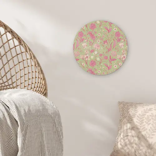 Classic - Pink - Mint Wandcirkel kunststof plaat 5mm dik klein 188 -sfeer5
