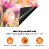 Vlinders - Oranje - Bloemen Inductie beschermer vinyl 3mm klein -zzzzzzz-td-onderkant