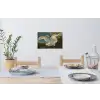 De bedreigde zwaan - Schilderij van Jan Asselijn Muursticker klein -eettafel
