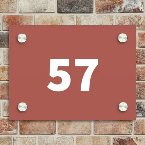 Terracotta - Traditioneel Naambord Rechthoek middel -sfeer3