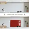 Schuin - Loveyou - Rood keuken achterwand spatscherm klein -voor_na_NL