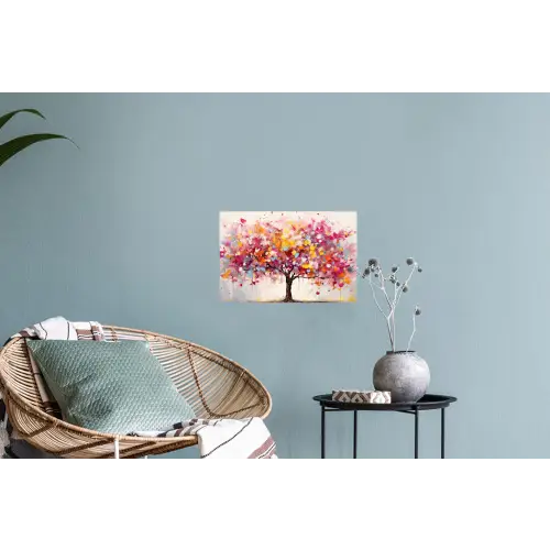 Aquarel - Boom - Kunst - Abstract Muursticker klein -plant
