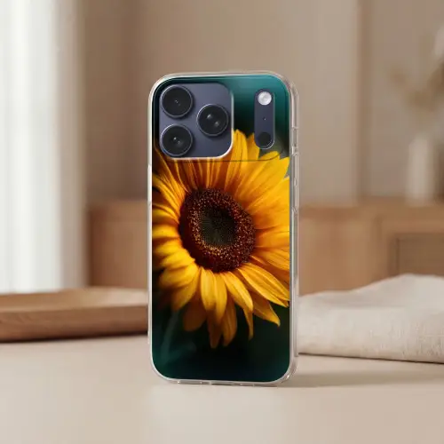 Geel - Zonnebloem - Zomers Telefoonhoesje iPhone 17 Pro klein -sfeer2