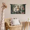 Tijger - Vlinders - Dieren - Jungle - Bloemen Wandkleed katoen klein -wsfeer5_kind