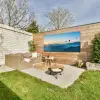 Luchtballonnen - Bergen - Zonsopgang - Landschap Tuinposter op houten frame 2 cm dik xxl -sfeer2