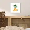 Sterren - Stegosaurussen - Blaadjes - Groen aluminium wit klein -sfeer3