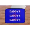 Blauw - Daddy's - Blokletters laptophoes neopreen klein -tafel