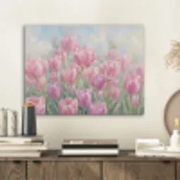 Tulpen - Veld - Lente - Roze PET vilt klein -sfeer1