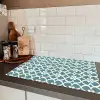 Patroon - Symmetrisch - Blauw Inductie beschermer vinyl 3mm klein 276 -sfeer3