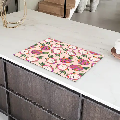 Drakenfruit - Patroon - Roze Inductie beschermer vinyl 3mm klein 276 -sfeer8