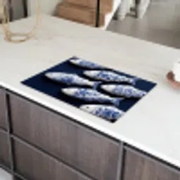 Vissen - Delfts - Blauw - Keramiek Inductie beschermer vinyl 3mm klein -sfeer8