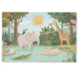 Jungle - Oase - Dieren - Kleurrijk Deurmat klein -zkaufland3d