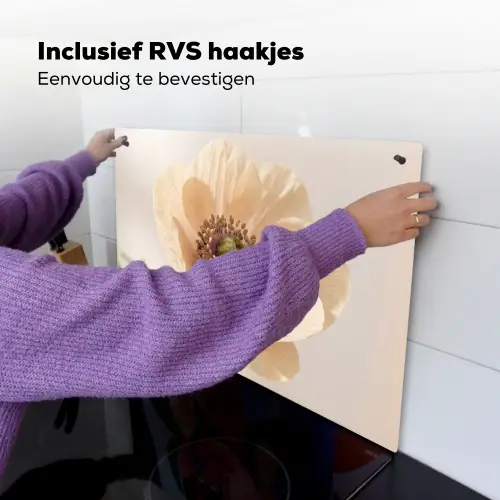 Bloem - Minimalistisch - Groen Inductie beschemer met haakjes klein -ky-ophangen-nl