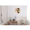 Kerst - Hert - Gewei - Rood Wandcirkel aluminium klein -woonkamer