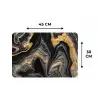 Versmelting van Zwart en Goud Placemat vinyl groot -specs