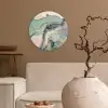 Goud - Marmer - Groen - luxe - Glitter - Marmerlook Wandcirkel kunststof plaat 5mm dik klein -sfeer1