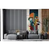 Geometrisch - Strakke vormen - Kleurrijk fotobehang vinyl groot -bank