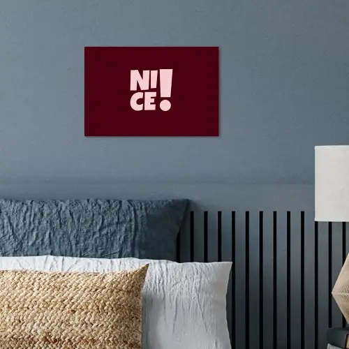 Nice - Uitroepteken - Rood poster papier klein -sfeer2