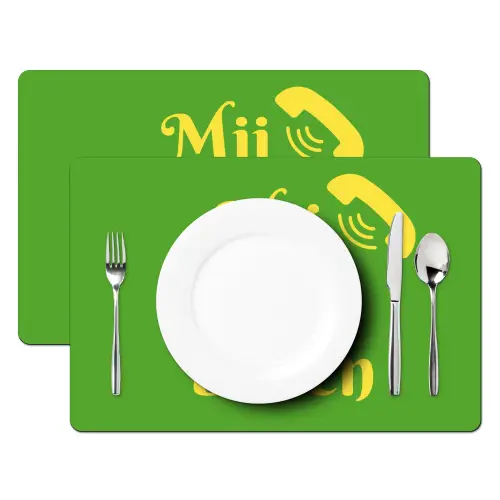 Mij niet bellen - Telefoon - Groen Placemat vinyl groot -zzsfeer2_Kitchenyeah-website