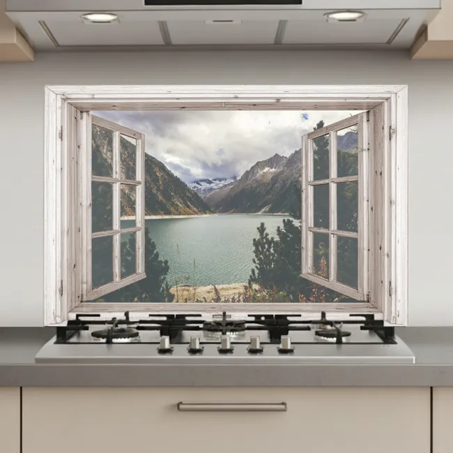 Doorkijk - Water - Berg keuken achterwand spatscherm klein -3d_website