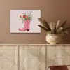 Cowboylaarzen - Roze - Boeket - Bloemen PET vilt klein -sfeer4