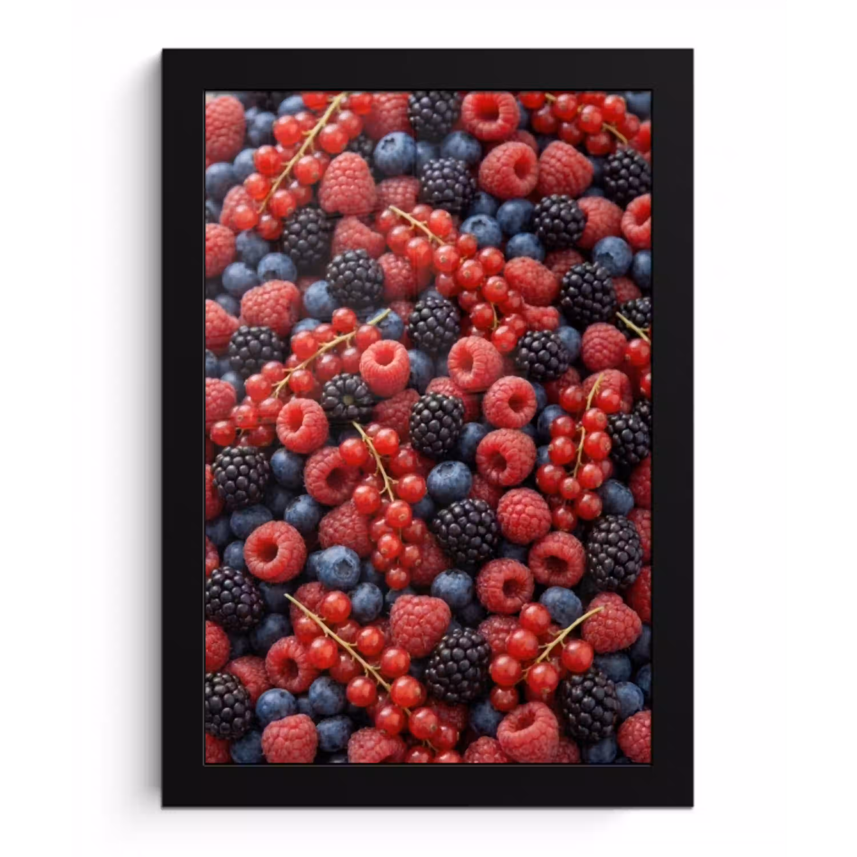 Bessen - Mix - Vers - Eten - Kleurrijk fotolijst zwart zonder passe partout klein -3d