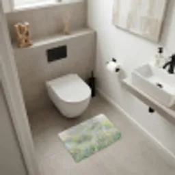 Bloemenveld - Heuvels - Kleurrijk Badmat klein -sfeer4