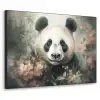 Panda - Dieren - Bloemen - Planten Textielframe zwart klein -3d