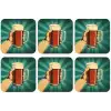 Bierglas - Schuim - Retro - Groen onderzetter kurk middel -zkaufland3dotto