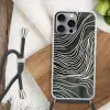 Lijnen - Patroon - Abstract - Wit Hoesje iPhone 16 Pro Max met koord klein -sfeer4