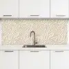 Zebra - Patroon - Beige keuken achterwand 2 middel 871 -3d