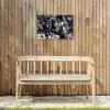 Springen - Paard - Zwart - Wit Tuinposter op houten frame 2 cm dik klein -sfeer4