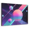 Cirkels - Vlakken - Abstract - Blauw Textielframe zwart klein -3d
