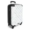 Diagonaal kruisende lijnen op een wit vlak NBS - Handbagage koffer - Volwassenen Unisex middel -productfoto_3d