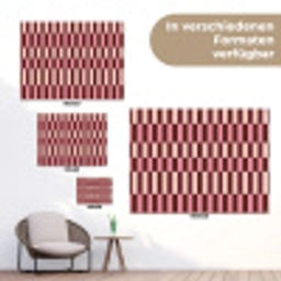 Roze - Rood - Blokjes tuinposter los doek klein 239 -Xsfeer9_DE