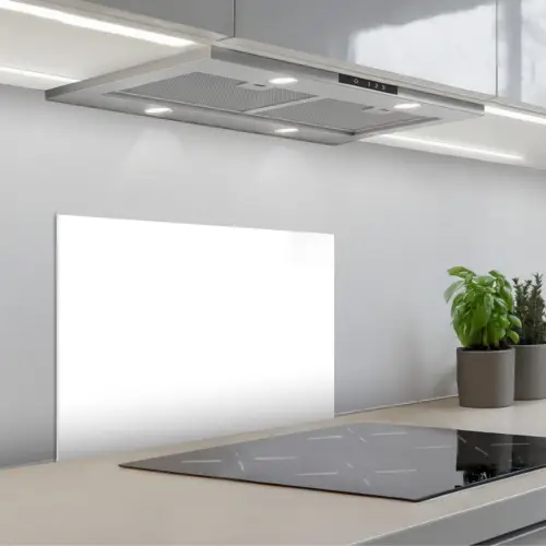 Wit - Kleuren - Neutraal keuken achterwand spatscherm klein 900 -3d_schuin