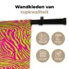 Neon - Zebra - Roze - Groen Wandkleed katoen klein 269 -sfeer2