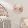 Vogels - Tak - Quote - Roze Akoestische PET Vilt - Rond klein -sfeer4