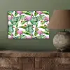 Bladeren - Flamingo - Bloemen - Jungle aluminium wit klein -sfeer2