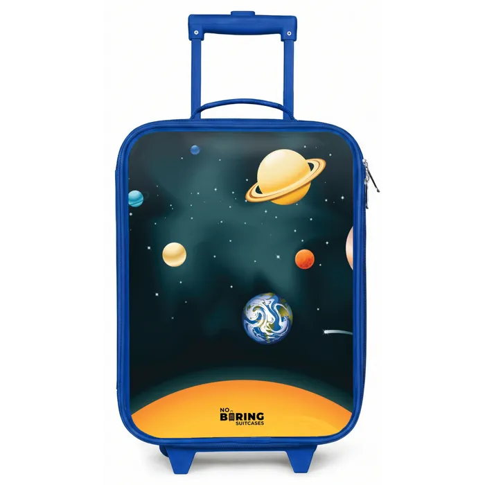 Ruimte met planeten Kinderkoffer - Blauw klein -zz3dotto