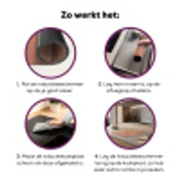 Roodborst - Natuur - Roze Inductie beschermer vinyl 3mm middel -zzzzzzz-cc-werking