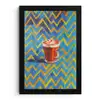 Mok - Koffie - Zigzag - Slagroom fotolijst zwart zonder passe partout klein -3d