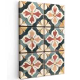 Decoratie - Tegels - Spaans - Vintage Tuinposter op houten frame 2 cm dik middel -3d