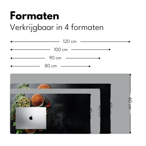Glazen - Bakjes - Blaadjes - Kruiden Muismat XXL klein -sfeer5