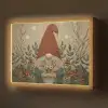 Kerstgnome - Konijntjes - Kleurrijk Light Box met batterij (Wandlamp) middel -z3d_website