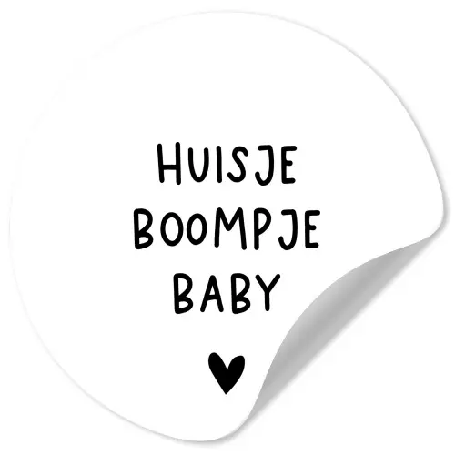 Spreuken - Huisje boompje baby - Quotes Wandcirkel behangsticker klein -3d