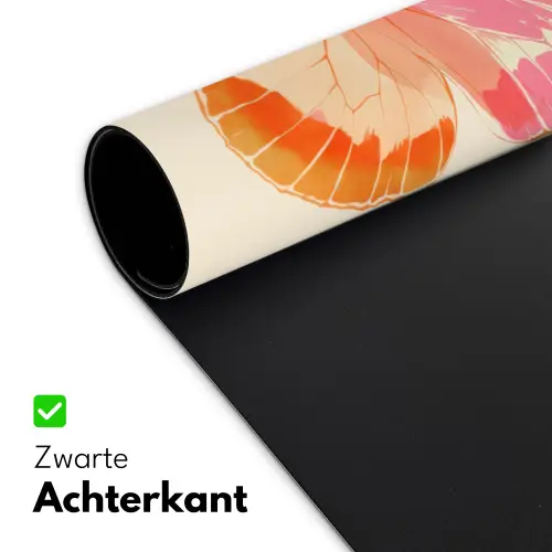Oranje - Vlinder - Minimalistisch Muismat XXL klein -sfeer2