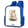 Dier - Natuur - Hamster Kinderrugzak - Blauw middel -schuin